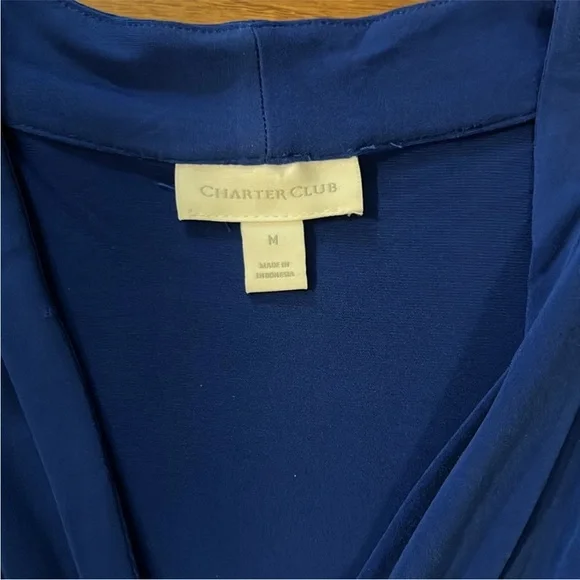 Elegant Blue Charter Club Jersey Dress - Picture 4 of 14